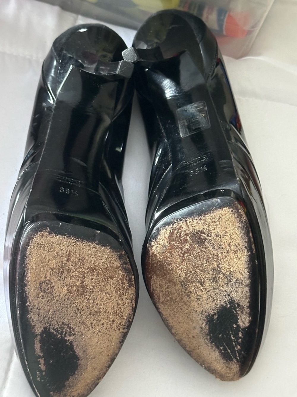 Gucci Black Patent Leather Pointed-Toe High Heels - Picture 4 of 9